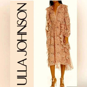 - Ulla Johnson dress Ellette Midi dress size 2 cafe - $745